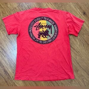 Vintage 90’s Stussy T Shirt Feelin Irie Lion Skate Surf L XL Single Stitch